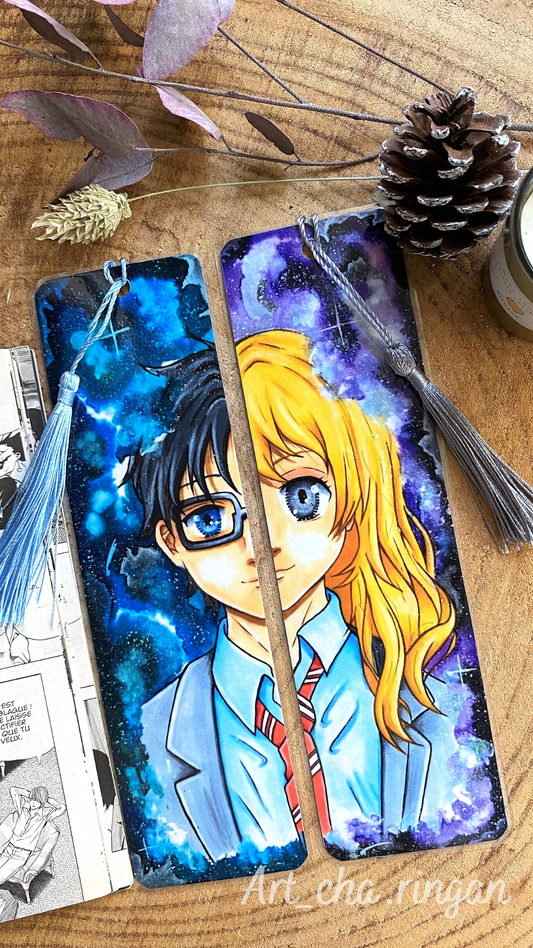 Your lie in April Marque-pages aquarelle