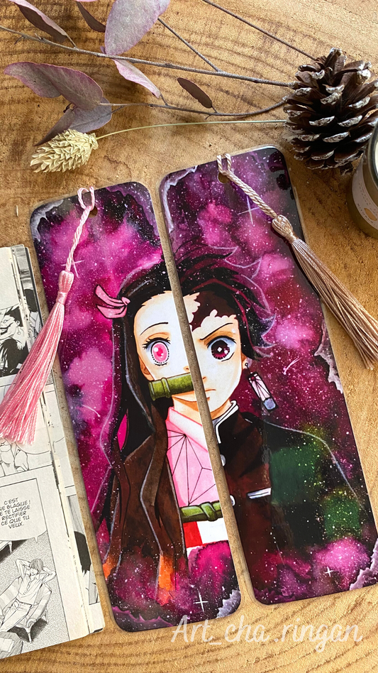 Nezuko / Tanjiro Marque-pages aquarelle