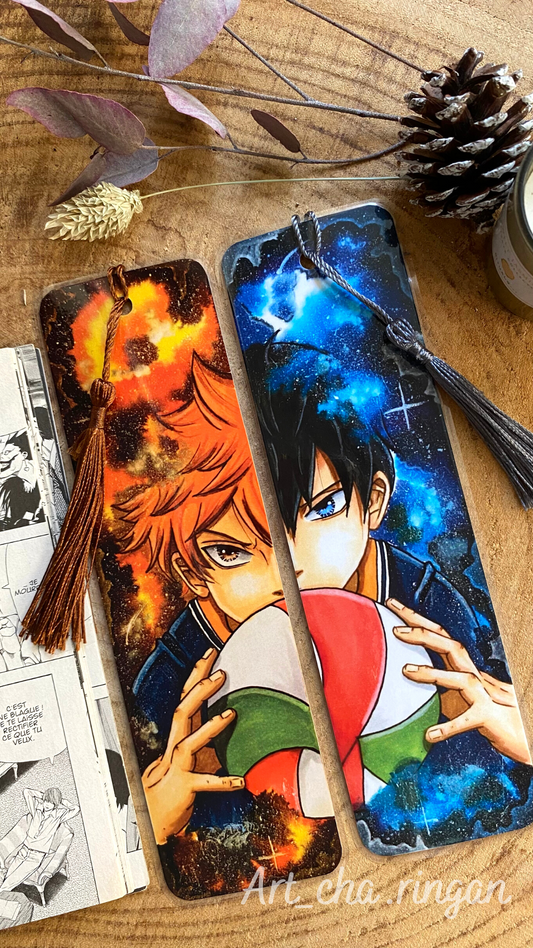 Hinata / Kageyama Marque-pages aquarelle