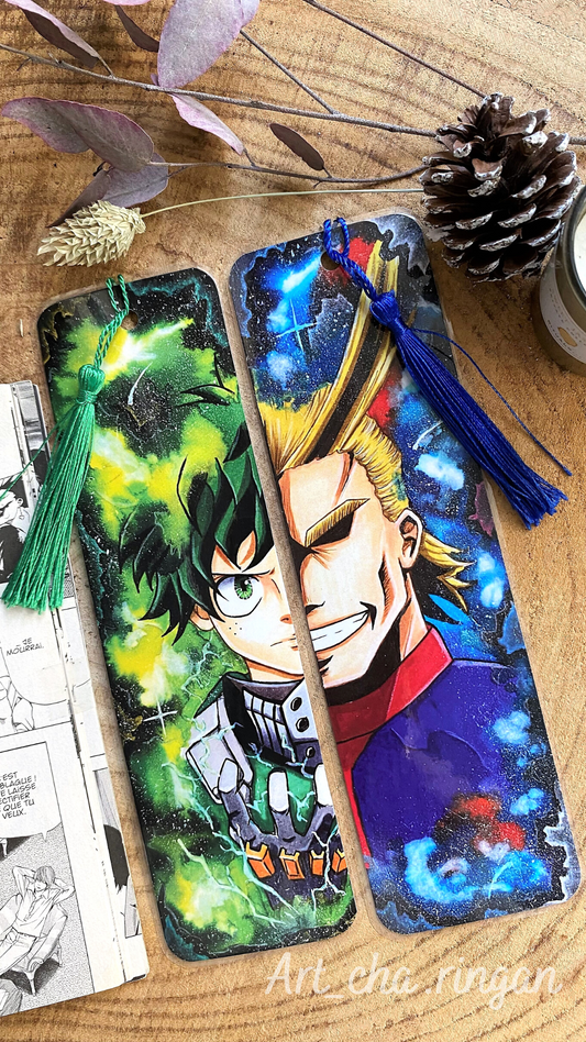 Deku / All Might Marque-pages aquarelle