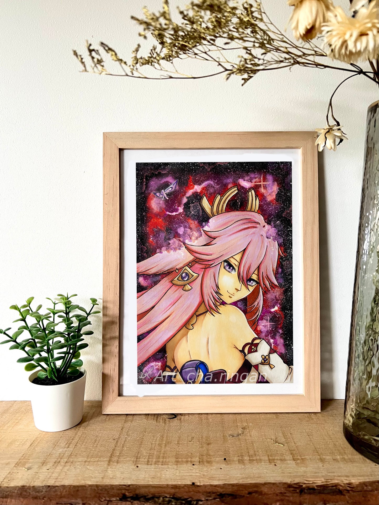 Yae Miko Illustration aquarelle